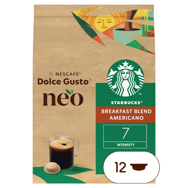 Pack of 12 NEO Starbucks ®  Breakfast Blend AmericanoNESCAFÉ® Dolce Gusto® coffee pods