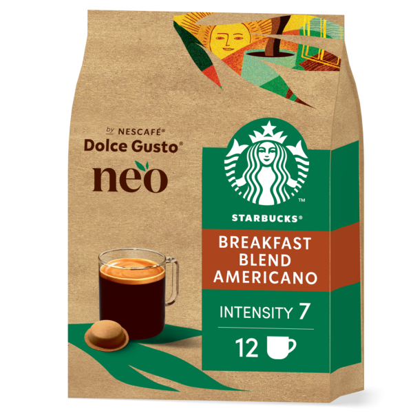Pack of 12 NEO Starbucks ®  Breakfast Blend AmericanoNESCAFÉ® Dolce Gusto® coffee pods