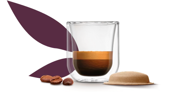 리스트레토 종이 캡슐과 커피