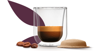 리스트레토 종이 캡슐과 커피