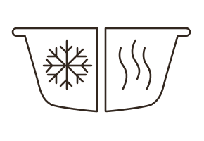 뜨거운 음료와 차가운 음료 아이콘